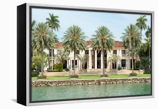 Luxurious Mansion by the Seaside on Star Island, Miami, Home of the Rich and Famous-Kamira-Framed Premier Image Canvas