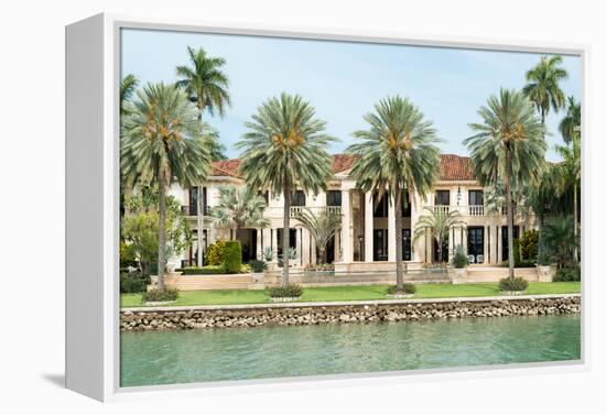 Luxurious Mansion by the Seaside on Star Island, Miami, Home of the Rich and Famous-Kamira-Framed Premier Image Canvas