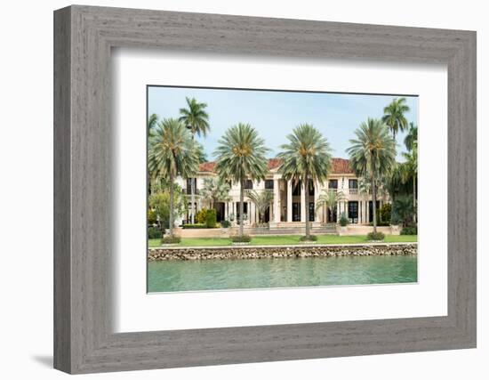 Luxurious Mansion by the Seaside on Star Island, Miami, Home of the Rich and Famous-Kamira-Framed Photographic Print