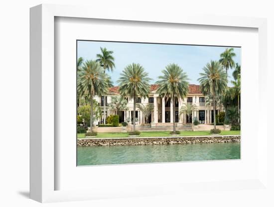 Luxurious Mansion by the Seaside on Star Island, Miami, Home of the Rich and Famous-Kamira-Framed Photographic Print