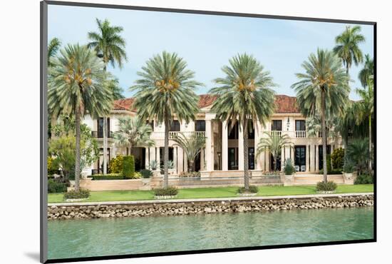 Luxurious Mansion by the Seaside on Star Island, Miami, Home of the Rich and Famous-Kamira-Mounted Photographic Print