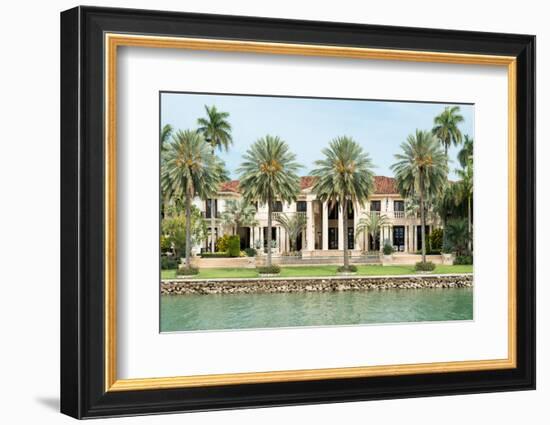 Luxurious Mansion by the Seaside on Star Island, Miami, Home of the Rich and Famous-Kamira-Framed Photographic Print