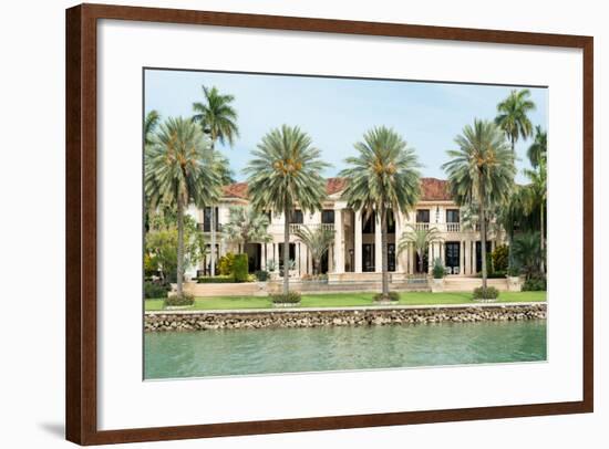 Luxurious Mansion by the Seaside on Star Island, Miami, Home of the Rich and Famous-Kamira-Framed Photographic Print