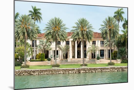 Luxurious Mansion by the Seaside on Star Island, Miami, Home of the Rich and Famous-Kamira-Mounted Photographic Print