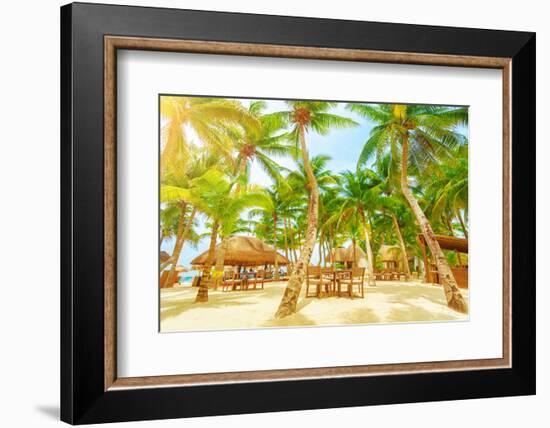 Luxury Beach Resort on Playa Del Carmen, Romantic Honeymoon, Beautiful Bungalow on Seaboard, Fresh-Anna Omelchenko-Framed Photographic Print