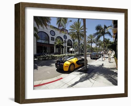 Luxury Car Parked on Rodeo Drive, Beverly Hills, Los Angeles, California, United States of America,-Gavin Hellier-Framed Photographic Print