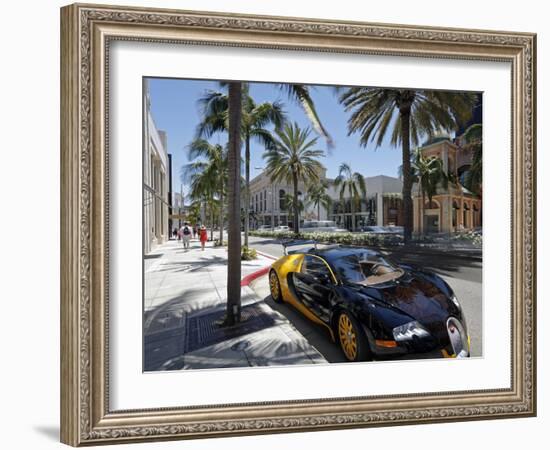 Luxury Car Parked on Rodeo Drive, Beverly Hills, Los Angeles, California, United States of America,-Gavin Hellier-Framed Photographic Print