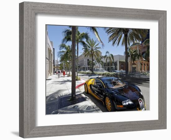 Luxury Car Parked on Rodeo Drive, Beverly Hills, Los Angeles, California, United States of America,-Gavin Hellier-Framed Photographic Print