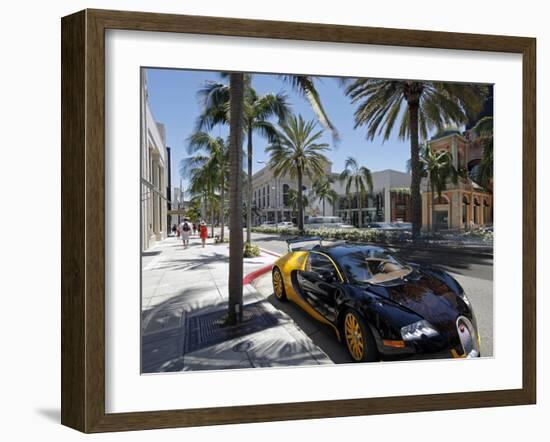 Luxury Car Parked on Rodeo Drive, Beverly Hills, Los Angeles, California, United States of America,-Gavin Hellier-Framed Photographic Print