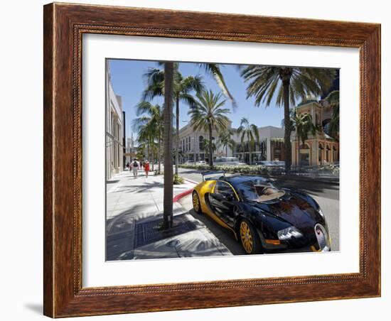 Luxury Car Parked on Rodeo Drive, Beverly Hills, Los Angeles, California, United States of America,-Gavin Hellier-Framed Photographic Print