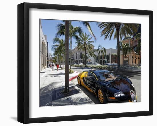 Luxury Car Parked on Rodeo Drive, Beverly Hills, Los Angeles, California, United States of America,-Gavin Hellier-Framed Photographic Print