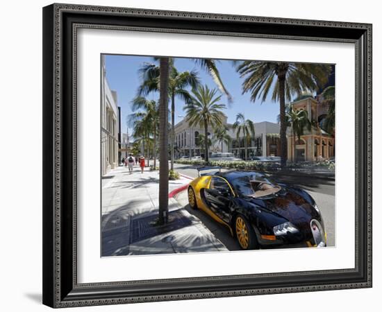 Luxury Car Parked on Rodeo Drive, Beverly Hills, Los Angeles, California, United States of America,-Gavin Hellier-Framed Photographic Print