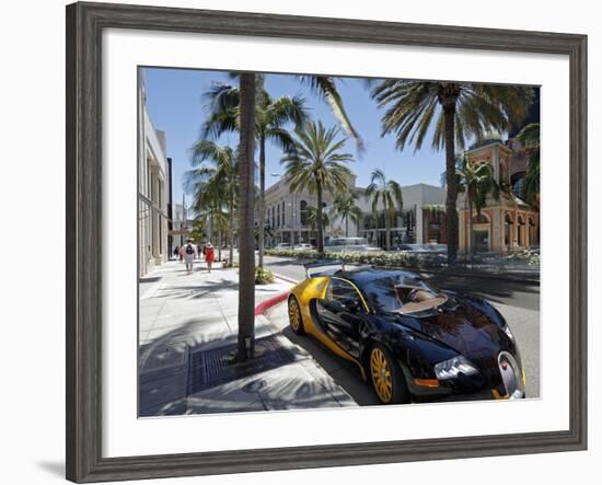 Luxury Car Parked on Rodeo Drive, Beverly Hills, Los Angeles, California, United States of America,-Gavin Hellier-Framed Photographic Print