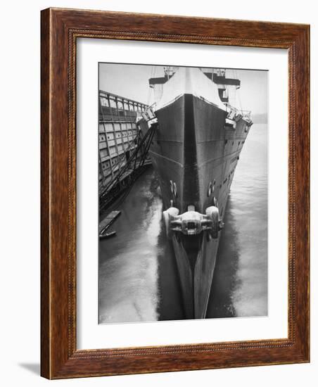 Luxury Liner Leviathan, Built in 1913 by German Imperialist Wilhelm II as the S.S. Veterland-Margaret Bourke-White-Framed Photographic Print
