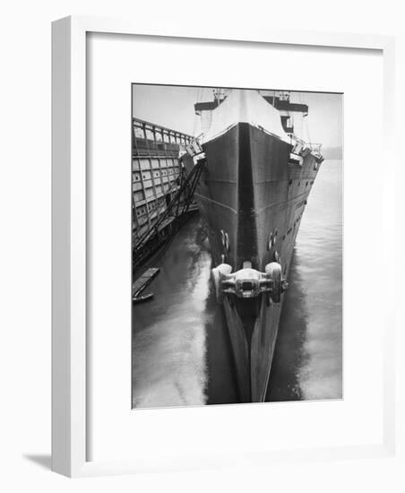 Luxury Liner Leviathan, Built in 1913 by German Imperialist Wilhelm II as the S.S. Veterland-Margaret Bourke-White-Framed Photographic Print