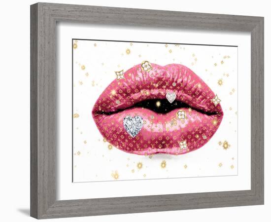 Luxury Lips Pink-Madeline Blake-Framed Art Print