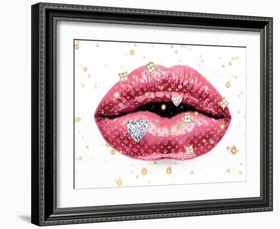 Luxury Lips Pink-Madeline Blake-Framed Art Print