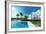 Luxury Modern White House with Angular Walls and Large Windows Overlooking a Tropical Landscaped Ga-PlusONE-Framed Photographic Print