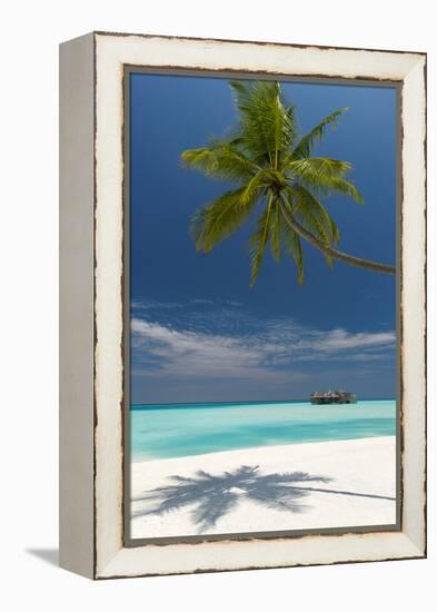 Luxury Over-Water Bungalow at Gili Lankanfushi Resort Maldives and Beach with Palm Trees-Sakis Papadopoulos-Framed Premier Image Canvas