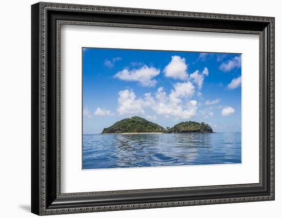 Luxury resort on Mana Island, Mamanuca Islands, Fiji, South Pacific-Michael Runkel-Framed Premium Photographic Print