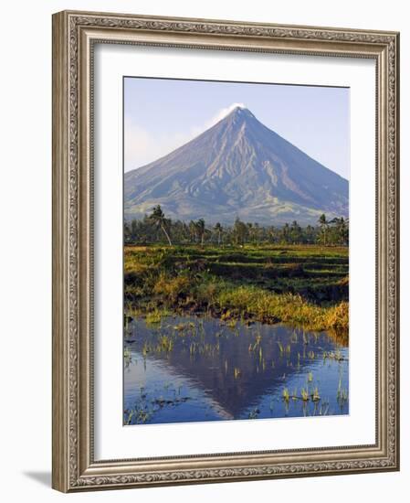 Luzon Island, Bicol Province, Mount Mayon, Near Perfect Volcano Cone, Philippines-Christian Kober-Framed Photographic Print