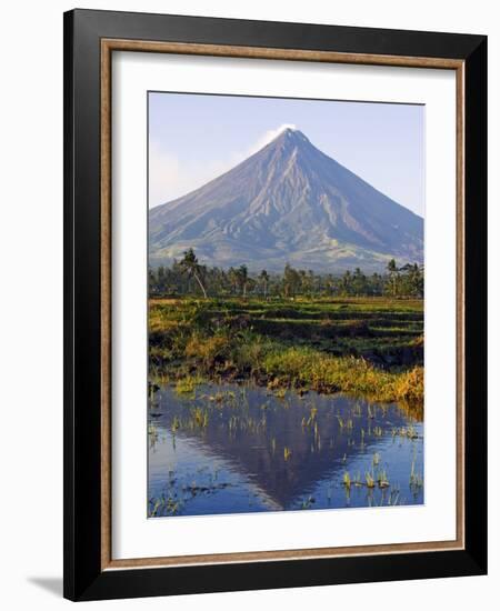 Luzon Island, Bicol Province, Mount Mayon, Near Perfect Volcano Cone, Philippines-Christian Kober-Framed Photographic Print