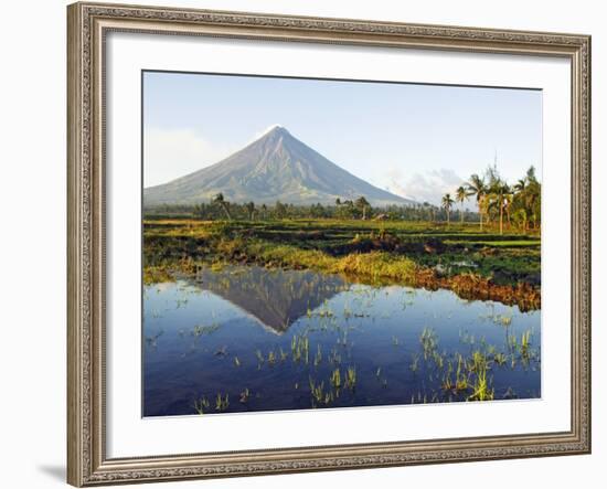 Luzon Island, Bicol Province, Mount Mayon, Near Perfect Volcano Cone, Philippines-Christian Kober-Framed Photographic Print