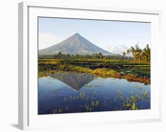 Luzon Island, Bicol Province, Mount Mayon, Near Perfect Volcano Cone, Philippines-Christian Kober-Framed Photographic Print