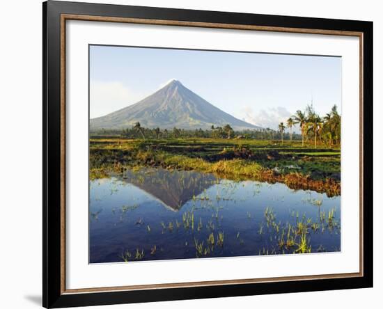 Luzon Island, Bicol Province, Mount Mayon, Near Perfect Volcano Cone, Philippines-Christian Kober-Framed Photographic Print