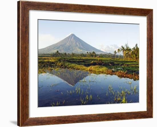 Luzon Island, Bicol Province, Mount Mayon, Near Perfect Volcano Cone, Philippines-Christian Kober-Framed Photographic Print