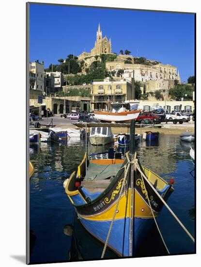 Luzzu Fishing Boat, Mgarr Harbour, Gozo, Malta, Mediterranean, Europe-Stuart Black-Mounted Photographic Print