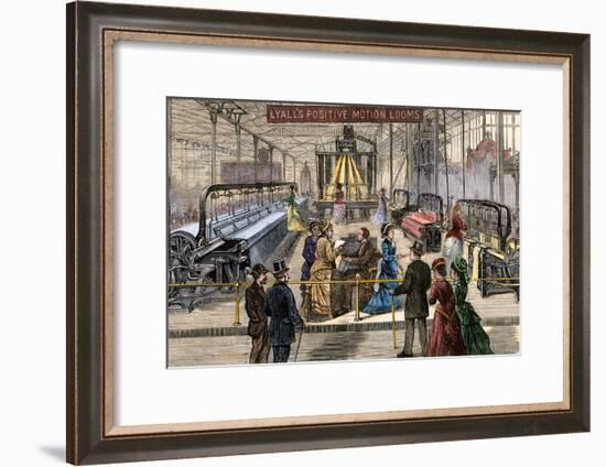Lyall's Positive Motion Looms in Machinery Hall, Centennial Exposition Philadelphia, 1876-null-Framed Giclee Print