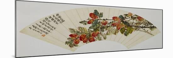 Lychee - from 'Flowers and Calligraphy'-Wu Changshuo-Mounted Giclee Print
