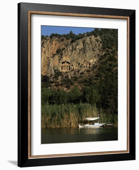 Lycian Rock Tombs, Carian, Dalyan, Mugla Province, Anatolia, Turkey, Eurasia-Jane O'callaghan-Framed Photographic Print