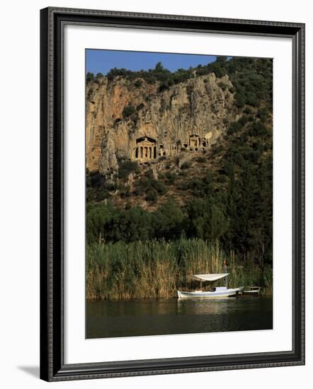 Lycian Rock Tombs, Carian, Dalyan, Mugla Province, Anatolia, Turkey, Eurasia-Jane O'callaghan-Framed Photographic Print