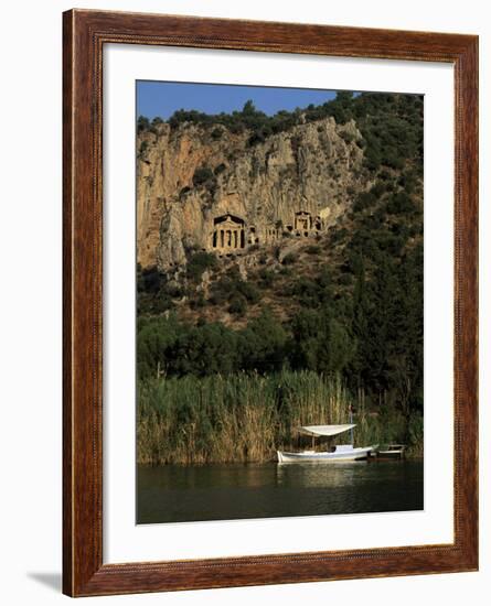 Lycian Rock Tombs, Carian, Dalyan, Mugla Province, Anatolia, Turkey, Eurasia-Jane O'callaghan-Framed Photographic Print