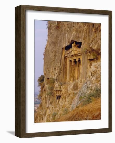 Lycian Rock Tombs (Circa 400 BC), Near Fethiye, Turkey, Eurasia-Michael Short-Framed Photographic Print
