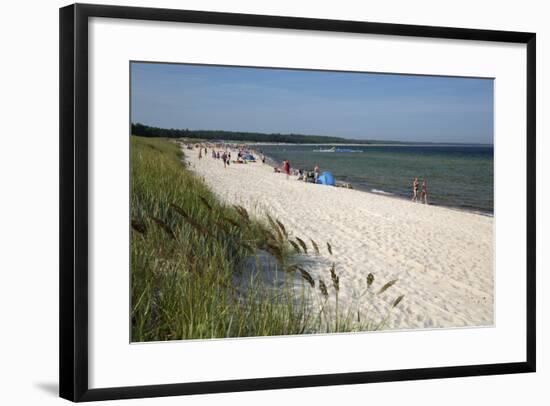 Lyckesand Beach Backed by Sand Dunes, Baltic Coast-Stuart Black-Framed Photographic Print