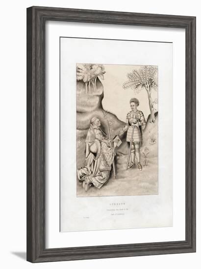 Lydgate Presenting His Book to the Earl of Salisbury, 1426-Henry Shaw-Framed Giclee Print