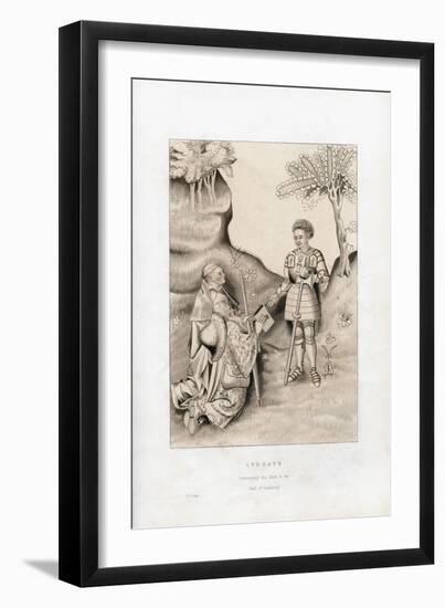 Lydgate Presenting His Book to the Earl of Salisbury, 1426-Henry Shaw-Framed Giclee Print