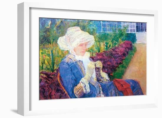 Lydia in the Garden of Marly-Mary Cassatt-Framed Art Print