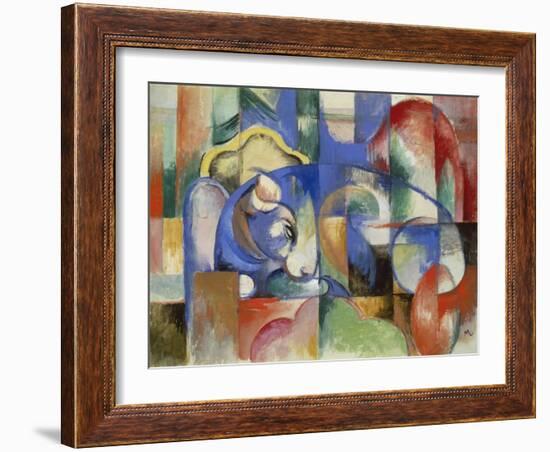 Lying Bull, 1913-Franz Marc-Framed Giclee Print