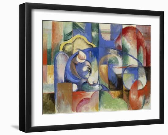 Lying Bull, 1913-Franz Marc-Framed Giclee Print