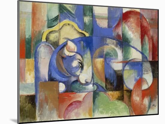 Lying Bull, 1913-Franz Marc-Mounted Giclee Print