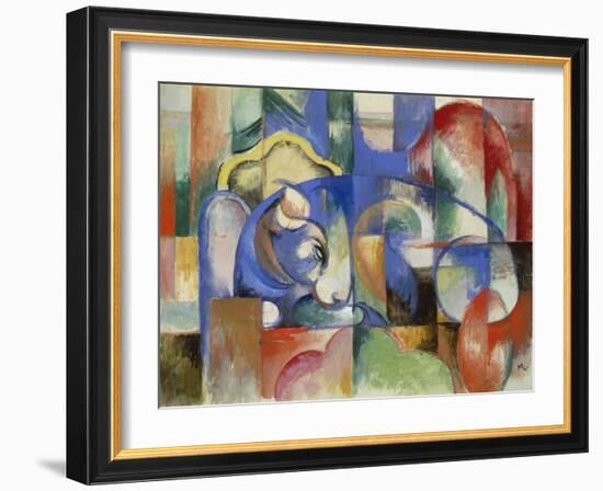 Lying Bull, 1913-Franz Marc-Framed Giclee Print