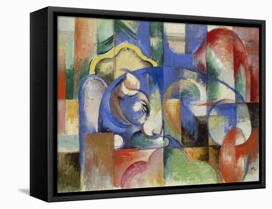 Lying Bull, 1913-Franz Marc-Framed Premier Image Canvas