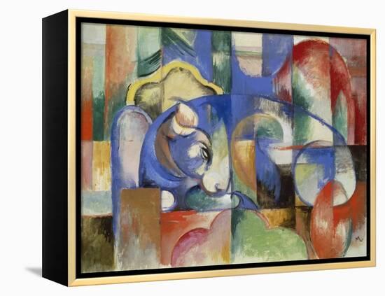 Lying Bull, 1913-Franz Marc-Framed Premier Image Canvas