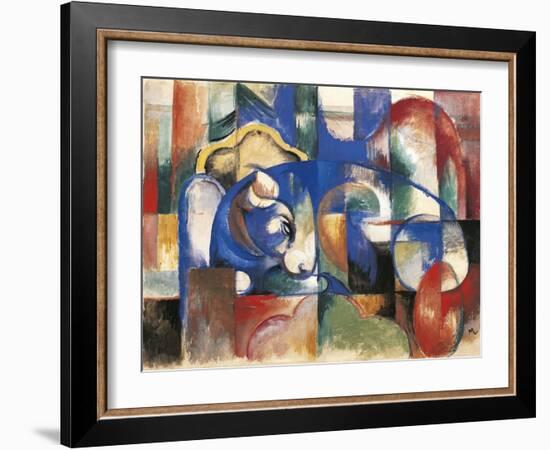 Lying Bulls, 1923-Franz Marc-Framed Giclee Print