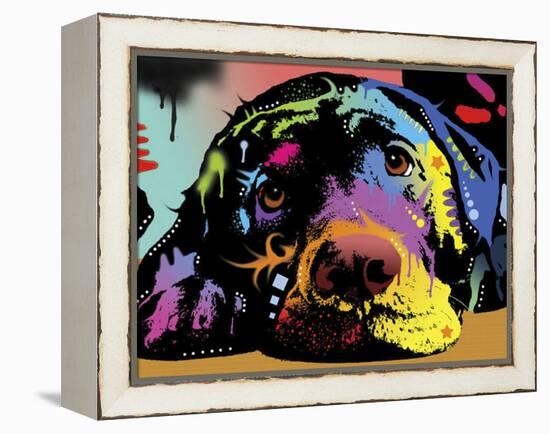 Lying Lab-Dean Russo-Framed Premier Image Canvas