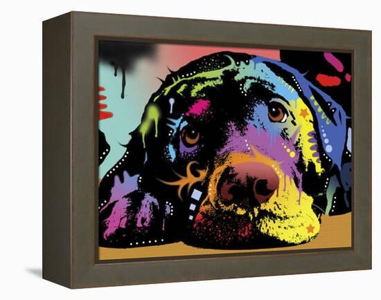 Lying Lab-Dean Russo-Framed Premier Image Canvas